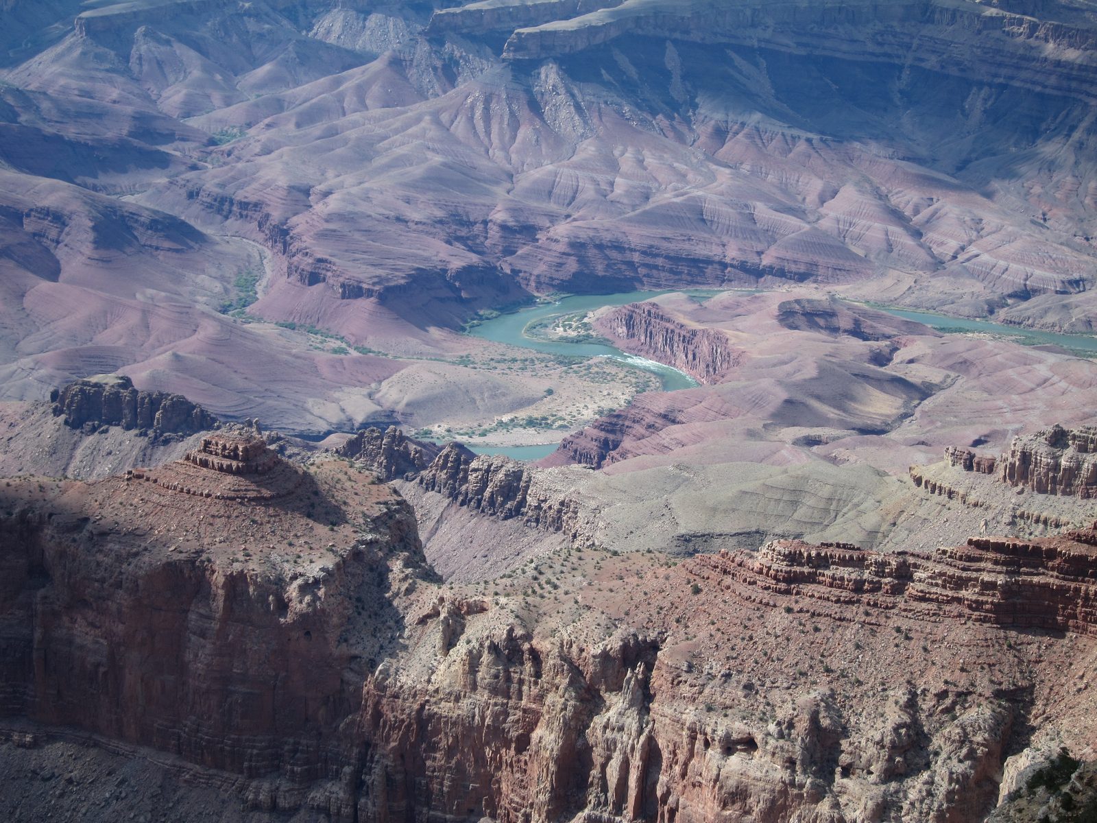 A better view of the Colorado as it starts its way into the Canyon
